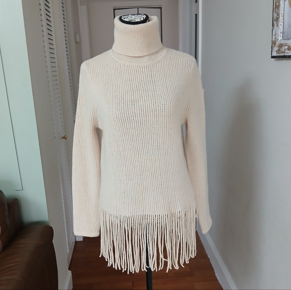 ZIMMERMANN Kaleidoscope fringed Turtleneck Cashmere-Blend Sweater - Picture 4 of 14